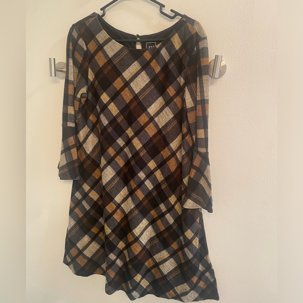 Plaid Fall Sweater Dress